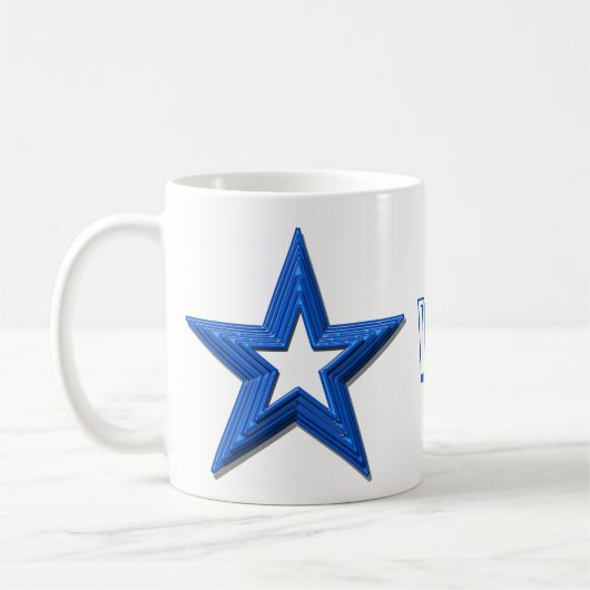 Tasse - Blaue Sterne und erste (Links)
