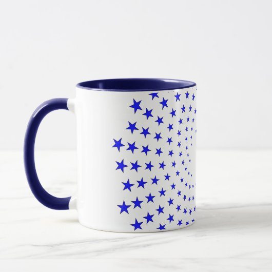 Tasse - Blaue Sternwirbel (Links)