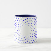 Tasse - Blaue Sternwirbel (Zentrum)