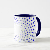 Tasse - Blaue Sternwirbel (VorderseiteRechts)