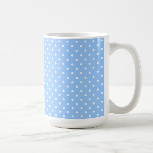 Tasse/blaue und weiße Polka-Punkte Kaffeetasse (Rechts)