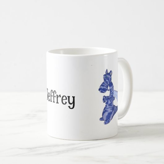Tasse - Blauer Drache mit Namen (VorderseiteRechts)