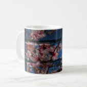 Tasse Blauer Stein und Blüten (Vorderseite Links)