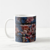 Tasse Blauer Stein und Blüten (Links)