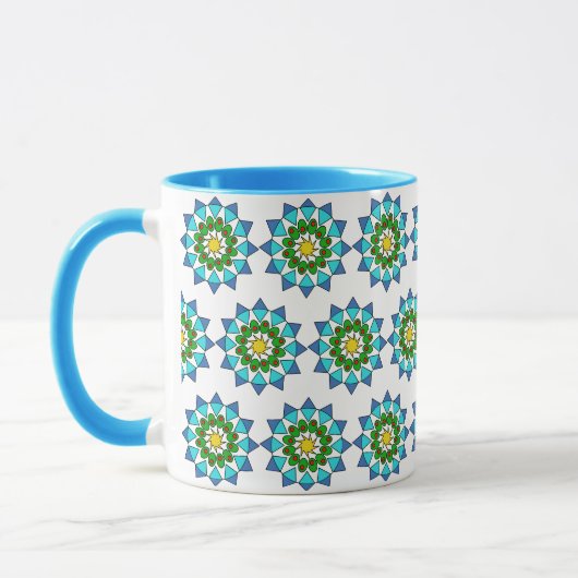 Tasse - Blaues Mandala-Muster (Links)