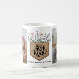 Tasse "Bleibe Kind" Pocket floral Foto
