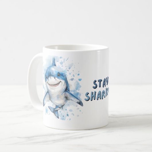 Tasse bleibe Sharky (Vorderseite Links)