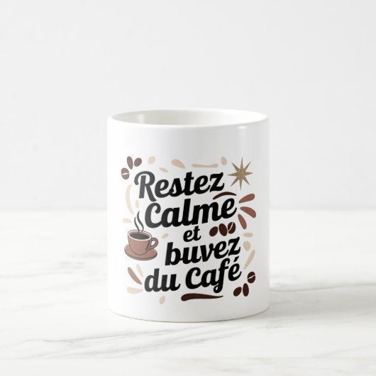 Tasse "Bleibt ruhig und trinkt ☕" (Mittel)