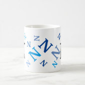 Tasse - Blindbuchstaben in Blau (Mittel)