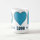 Tasse, Blue Design Peace Liebe BBG Kaffeetasse (Mittel)