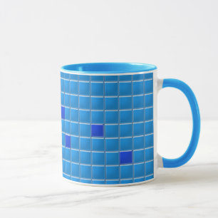 Tasse - Blue Square Mosaic (v.2)