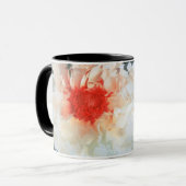 Tasse Blume White Black Kubist (Vorderseite Links)