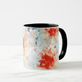 Tasse Blume White Black Kubist (VorderseiteRechts)