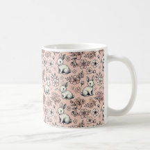 Tasse Blumen Bunny Doodle - Adorabel & ästhetisch