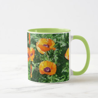 Tasse, Blumen (Mohnblumen) Tasse