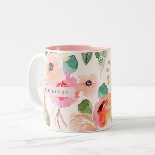 Tasse Blumencoffee Shop (Vorderseite Links)