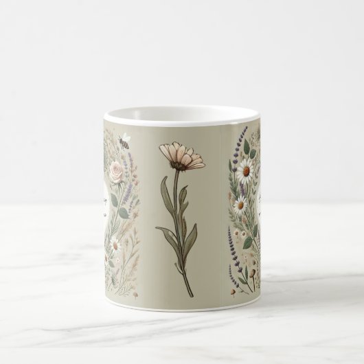 Tasse "Blumenherz & Biene" (Mittel)