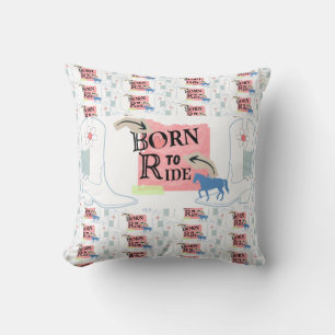 Tasse 'Born to ride' für sie Kissen