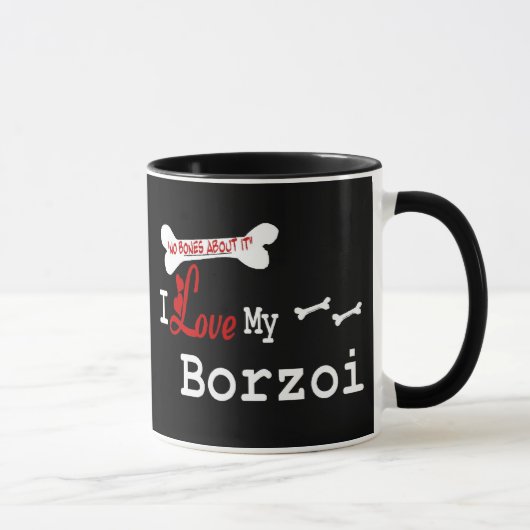 Tasse Borzoi (I Liebe) (Rechts)