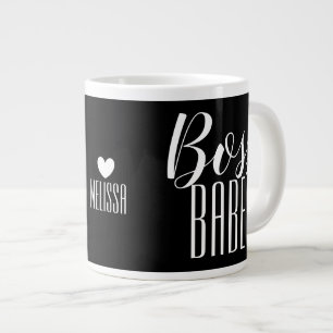 Tasse Boss Babe Personalisierter Name Herz Schwarz