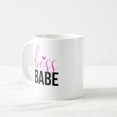 Tasse Boss Babe, Schwarz und Rosa (Vorderseite Links)