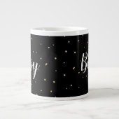 Tasse - Bossy Gold Dots Confetti Black (Vorderseite)