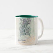 Tasse - botanischer Druck mit zwei Tönen (VorderseiteRechts)