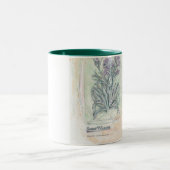 Tasse - botanischer Druck mit zwei Tönen (Mittel)