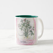 Tasse - botanischer Druck mit zwei Tönen (VorderseiteRechts)