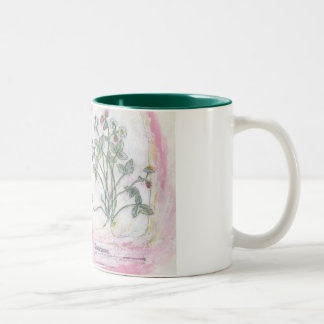 Tasse - botanischer Druck mit zwei Tönen