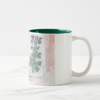 Tasse - botanischer Druck mit zwei Tönen