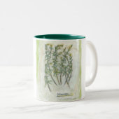 Tasse - botanischer Druck mit zwei Tönen (VorderseiteRechts)