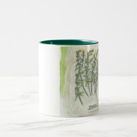 Tasse - botanischer Druck mit zwei Tönen (Mittel)