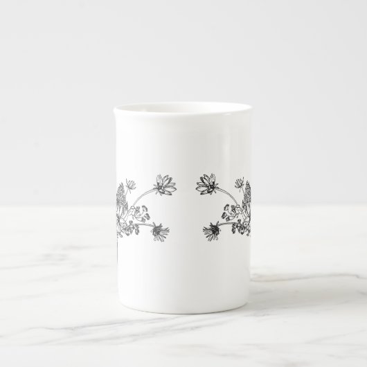 Tasse Bouquet in der Knochen-China (Vorderseite)