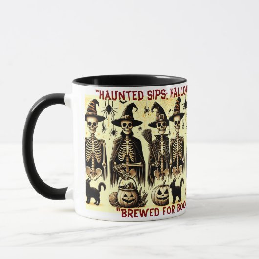 Tasse "Brewed for Booze: Halloween Edition" (Links)