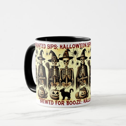 Tasse "Brewed for Booze: Halloween Edition" (Vorderseite Links)