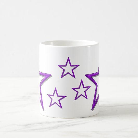 Tasse - Brief mit Lila Sternen (Mittel)