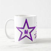 Tasse - Brief mit Lila Sternen (Links)