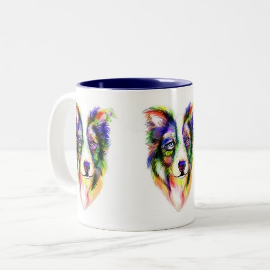 Tasse Bright Border Collie (Vorderseite Links)