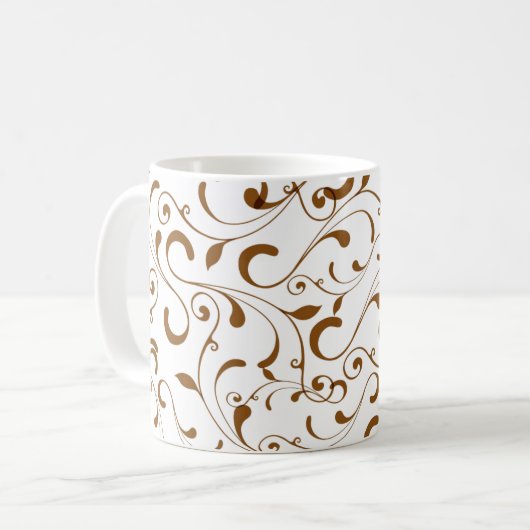 Tasse-Brown-Wirbel Kaffeetasse (Vorderseite Links)