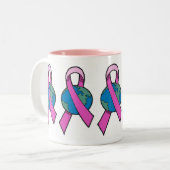 Tasse - Brustkrebs-Weltband (Vorderseite Links)