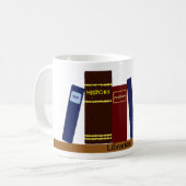 Tasse - Bücher auf der Bühne (Vorderseite Links)