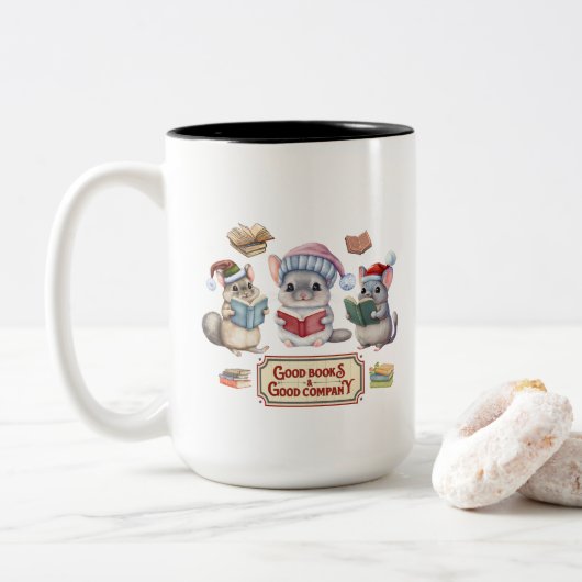 Tasse Bücher lesen (Mit Donut)