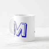 Tasse - Buchstabe M mit Katze und Namen (Vorderseite Links)