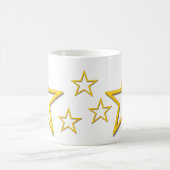 Tasse - Buchstabe mit gelben Sternen (Mittel)