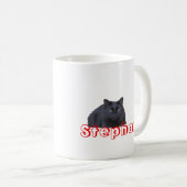 Tasse - Buchstabe S mit schwarzer Katze und Name (VorderseiteRechts)
