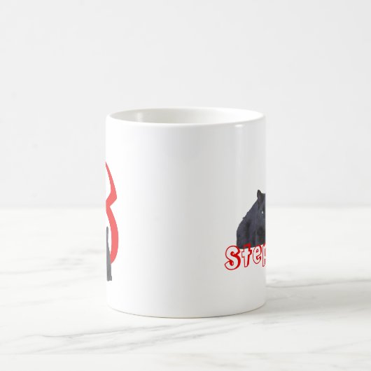 Tasse - Buchstabe S mit schwarzer Katze und Name (Mittel)