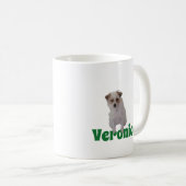 Tasse - Buchstabe V mit Hund und Name (VorderseiteRechts)