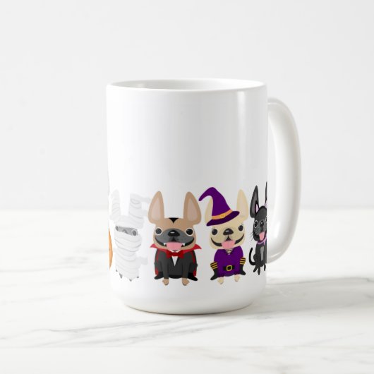 Tasse "Bulldog Halloween" - 15 oz (VorderseiteRechts)
