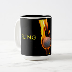 Tasse, Burning Golf Ball, Gefühl Hot Zweifarbige Tasse
